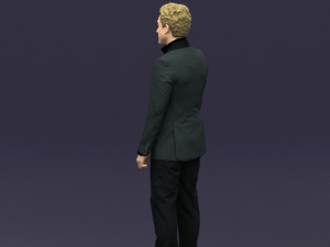 black suit man 0425 3d print ready Model Cetak 3D