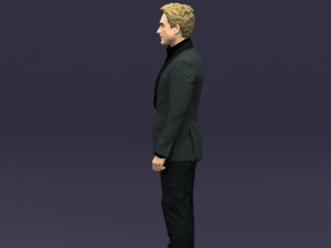 black suit man 0425 3d print ready Model Cetak 3D