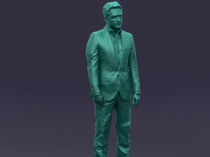 black suit man 0425 3d print ready Model Cetak 3D