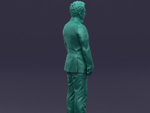 black suit man 0425 3d print ready Model Cetak 3D
