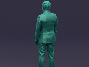 black suit man 0425 3d print ready Model Cetak 3D