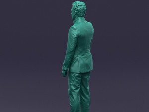 black suit man 0425 3d print ready Model Cetak 3D