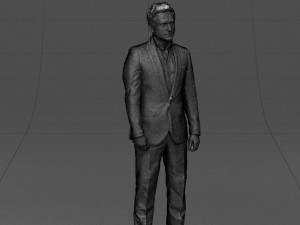 black suit man 0425 3d print ready Model Cetak 3D