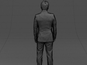 black suit man 0425 3d print ready Model Cetak 3D