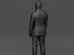 black suit man 0425 3d print ready Model Cetak 3D