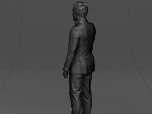 black suit man 0425 3d print ready Model Cetak 3D