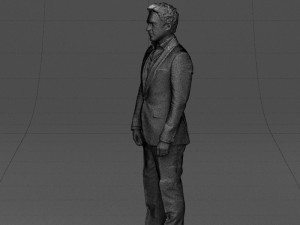 black suit man 0425 3d print ready Model Cetak 3D