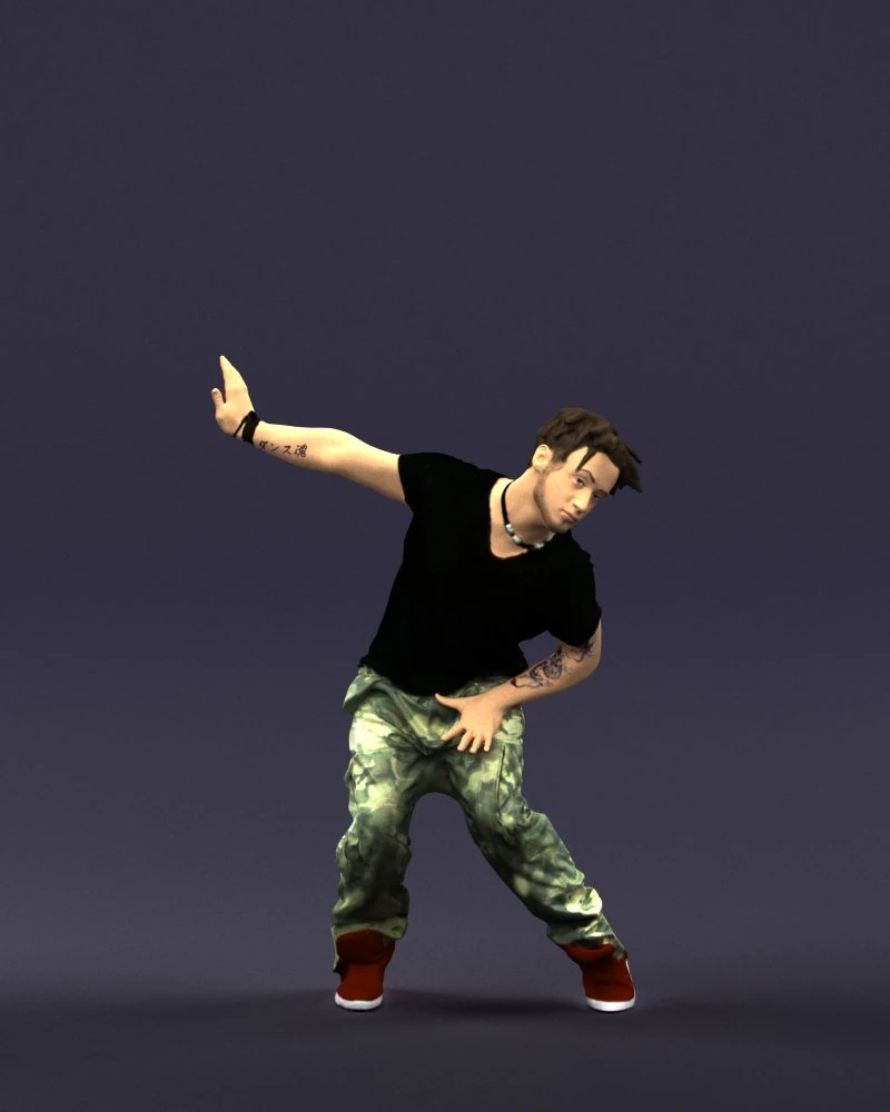 mad dancer man 0430 3D Model .c4d .max .obj .3ds .fbx .stl .blend 