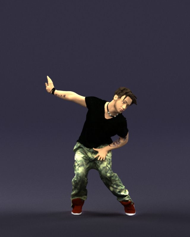mad dancer man 0430 3d print ready 3D Print Model .c4d .max .obj .3ds .fbx .stl .blend 