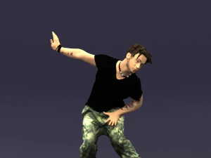 homem dan&ccedil;arino louco 0430 impress&atilde;o 3d pronta Modelo de Impressão 3D