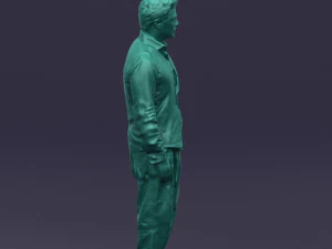 black white man 0432 3D Model
