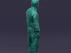 black white man 0432 3D Model