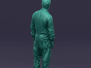 black white man 0432 3D Model