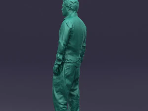 black white man 0432 3D Model