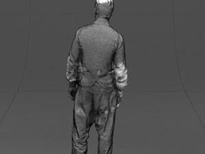 black white man 0432 3D Model