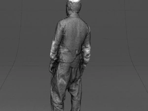 black white man 0432 3D Model