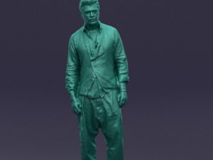 black white man 0432 3d print ready Modelo de Impressão 3D