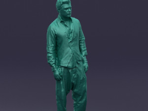 black white man 0432 3d print ready Modelo de Impressão 3D