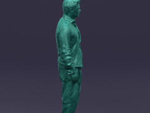 black white man 0432 3d print ready Modelo de Impressão 3D