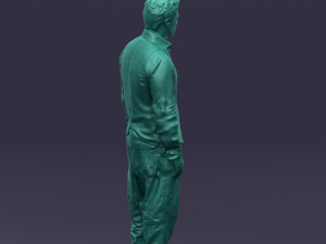 black white man 0432 3d print ready Modelo de Impressão 3D