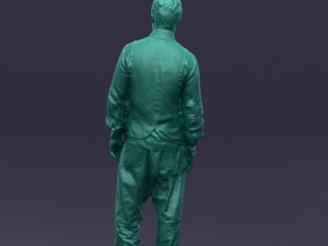 black white man 0432 3d print ready Modelo de Impressão 3D