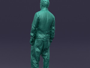 black white man 0432 3d print ready Modelo de Impressão 3D