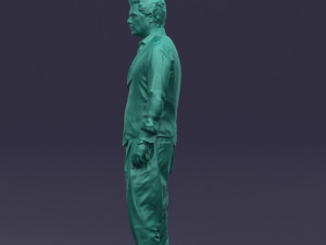 black white man 0432 3d print ready Modelo de Impressão 3D