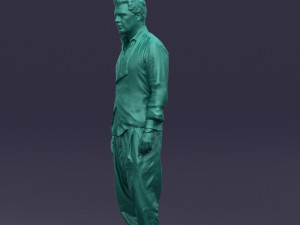 black white man 0432 3d print ready Modelo de Impressão 3D