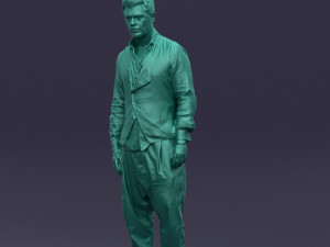 black white man 0432 3d print ready Modelo de Impressão 3D