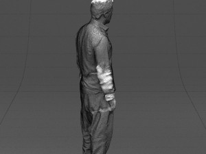 black white man 0432 3d print ready Modelo de Impressão 3D