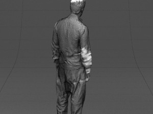 black white man 0432 3d print ready Modelo de Impressão 3D