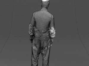 black white man 0432 3d print ready Modelo de Impressão 3D