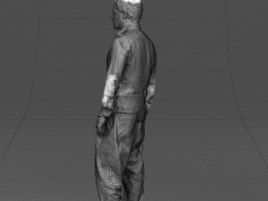 black white man 0432 3d print ready Modelo de Impressão 3D