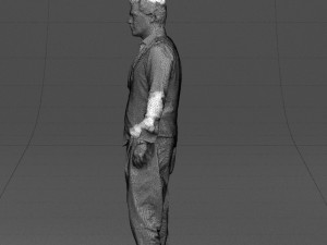 black white man 0432 3d print ready Modelo de Impressão 3D
