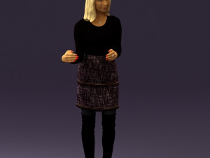 woman in black yellow hairs 0412 3d print ready 3D Print Model