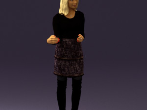 woman in black yellow hairs 0412 3d print ready Modelo de impresión 3D