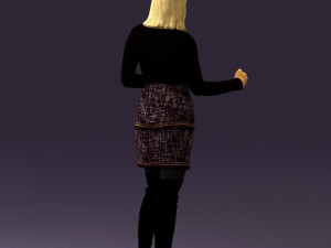 woman in black yellow hairs 0412 3d print ready Modelo de impresión 3D
