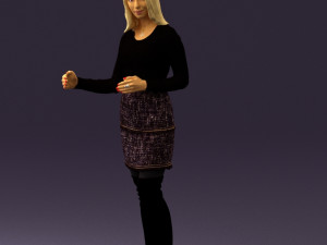 woman in black yellow hairs 0412 3d print ready Modelo de impresión 3D
