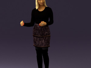 woman in black yellow hairs 0412 3d print ready Modelo de impresión 3D