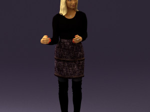 woman in black yellow hairs 0412 3d print ready Modelo de impresión 3D