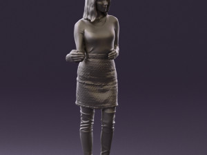 woman in black yellow hairs 0412 3d print ready Modelo de impresión 3D