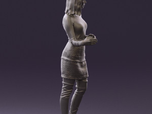 woman in black yellow hairs 0412 3d print ready Modelo de impresión 3D