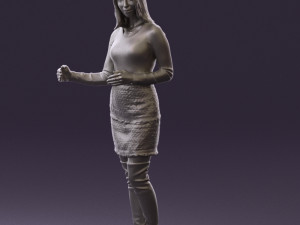 woman in black yellow hairs 0412 3d print ready Modelo de impresión 3D