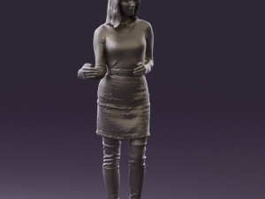 woman in black yellow hairs 0412 3d print ready Modelo de impresión 3D