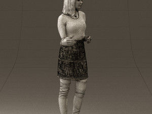 woman in black yellow hairs 0412 3d print ready Modelo de impresión 3D