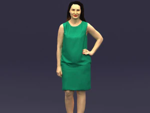 mujer verde 0415 lista para imprimir en 3d Modelo de impresión 3D