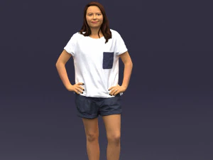 pantaloncini donna 0416 Modello 3D