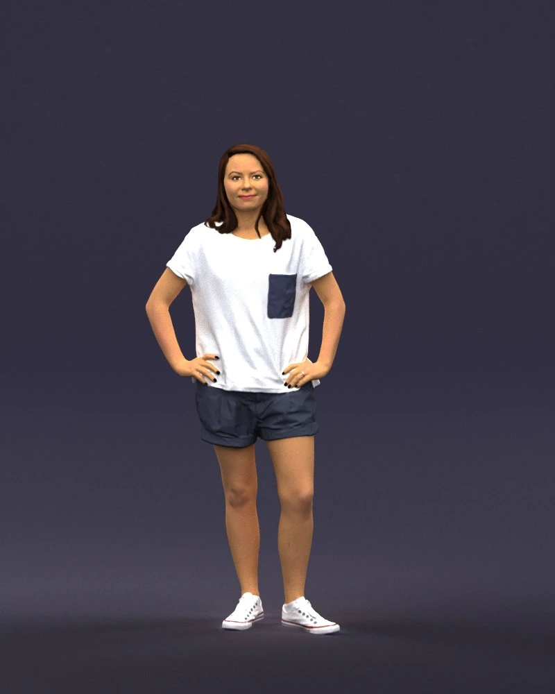 shorts woman 0416 3d print ready 3D Print Model .c4d .max .obj .3ds .fbx .stl .blend 