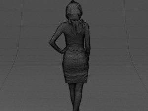 blue headscarf woman 0426 3D 模型