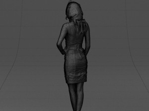 blue headscarf woman 0426 3D 模型